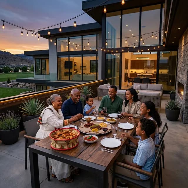 Interlocking premium materials signifying trust